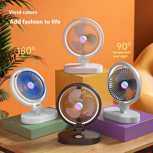 Ventilador Dual de Escritorio con Carga y Enchufe