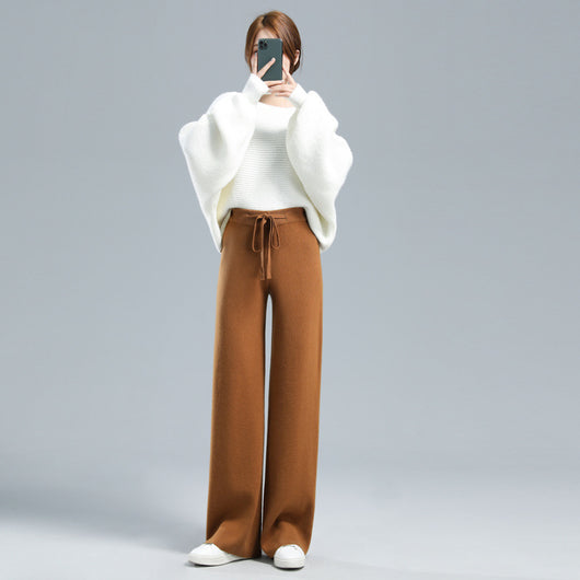 Pantalones Palazzo de Cachemira Elegantes para Mujer - Image 9