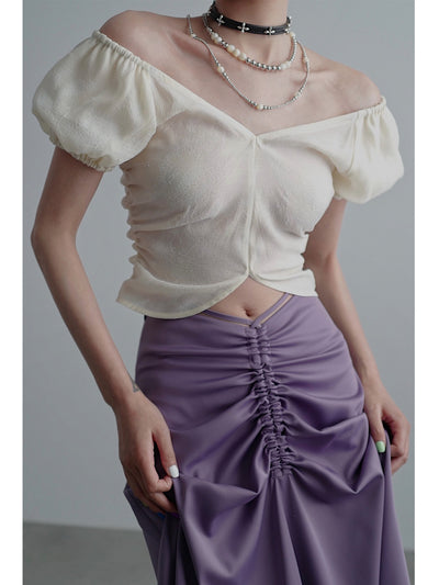 Blusa Elegante para Mujer con Mangas Abullonadas y Detalle Fruncido - Image 9