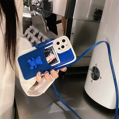 Funda para Teléfono Azul Klein con Soporte de Tarjetas - Image 5