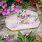 Collar Artesanal de Piedra Rosa con Nudo de Macramé