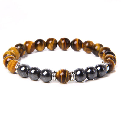 Pulsera Elástica para Hombre en Piedra Ojo de Tigre Natural - Image 17