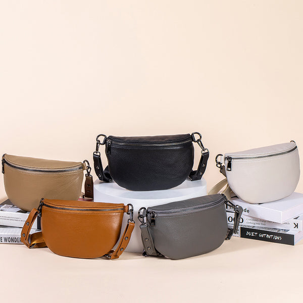 Bolso Mensajero de Cuero Genuino para Mujer - Diseño Minimalista Premium