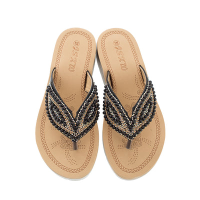 Sandalias Talla Grande con Detalles de Perla y Hoja - Image 12