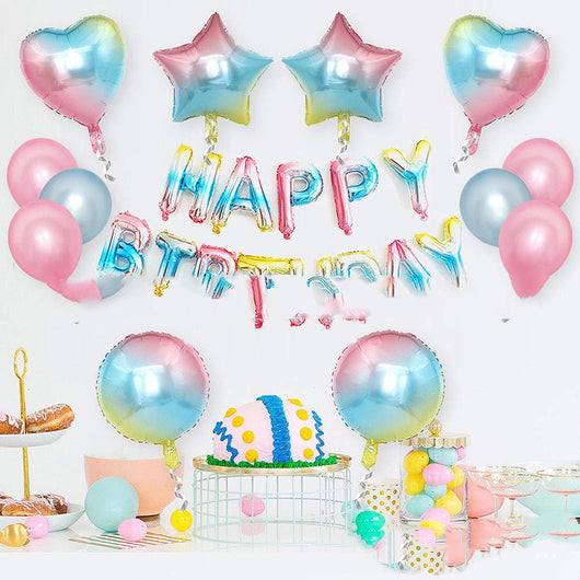 Letras Gigantes Arcoíris 16 Pulgadas para Decoración de Cumpleaños