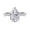 Silver Ice Flower Cut Zircon Drop-shaped Ring For Women DY120845 S W WH No 7