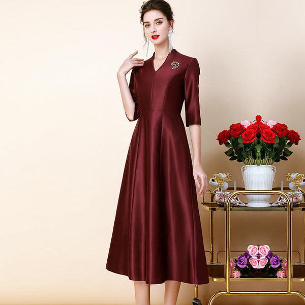 Vestido Casual Elegante para Mujer - Estilo Sofisticado Toast - Image 3
