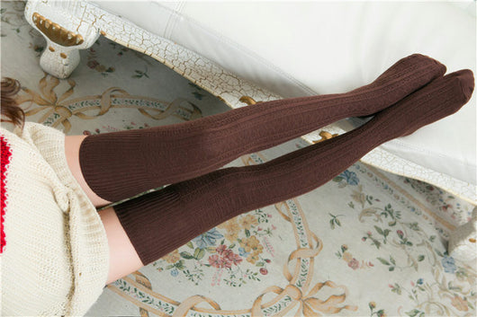 Calcetines de Algodón para Mujer con Tejido Grueso y Trenzado - Image 15