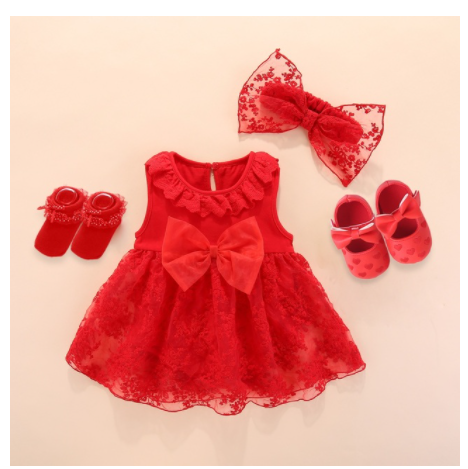Vestido Elegante para Bebé de Un Año - Diseño Viral Tendencia