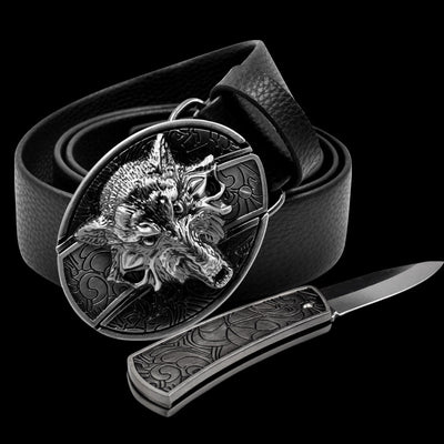 Cinturón de Cuero con Cuchillo Integrado y Hebilla de Seguridad - Image 15
