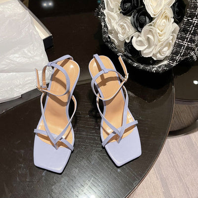 Sandalias de Tacón Alto para Mujer Talla Grande con Hebilla en Cuero Sintético - Image 7