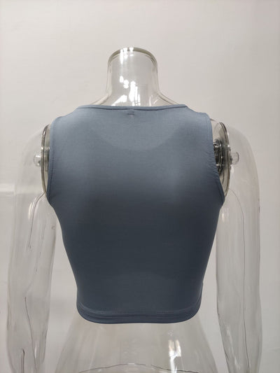 Musculosa Deportiva Cuello Redondo Estilo Europeo y Americano - Image 15