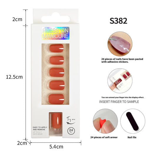 Uñas Postizas Adhesivas Removibles - Set de 24 Piezas - Image 23