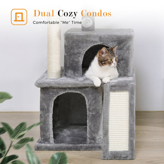 Torre de Lujo para Gatos con Doble Condominio y Percha Espaciosa - Image 11