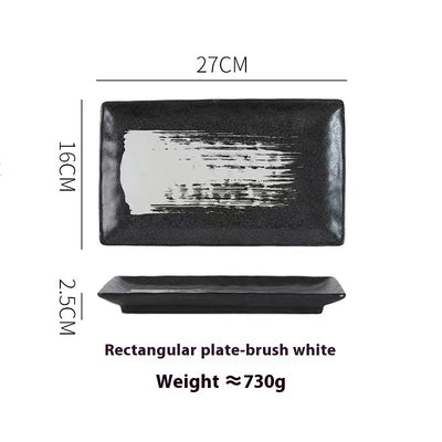 Plato Rectangular de Cerámica Estilo Japonés para Sushi y Presentación - Image 13