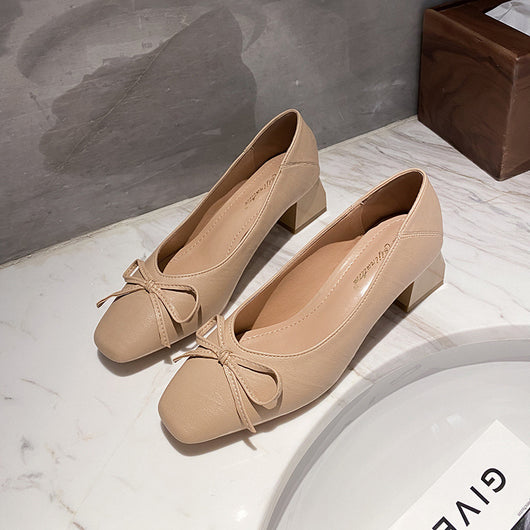 Zapatos de Tacón Grueso para Mujer en Cuero Suave - Image 12