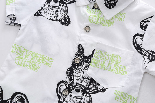 Traje Infantil con Camisa de Solapa y Manga Corta - Image 8