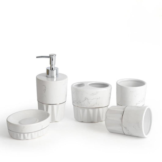 Juego de Baño Mármol Cerámica Estilo Minimalista - Image 2