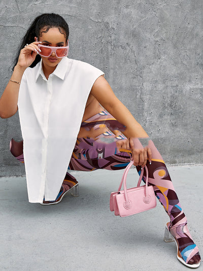 Leggins Levantacaderas de Cintura Alta con Doble Botón y Efecto Compresión - Image 3