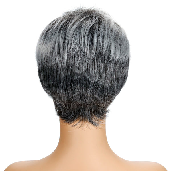 Peluca Corta Rizada Realista para Mujer