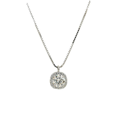 Collar de Plata 925 con Diamante Moissanita Incrustado - Diseño Escote - Image 5