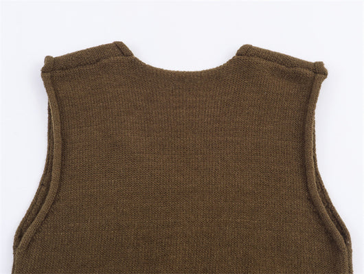 Chaleco Suelto Cuello V Estilo Francés Mujer - Colores Sólidos - Image 15