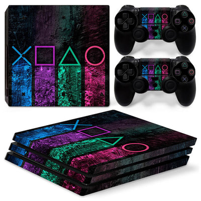PS4 Pro console and controller skin set with red and beige propaganda art featuring Mao Zedong. - Image 23