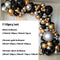 Juego de Globos Látex Negro y Dorado de 18 Pulgadas para Cumpleaños con Cadena Decorativa