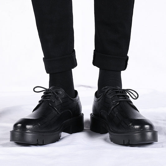 Zapatos Formales de Cuero con Aumento de Altura 10cm - Elegancia y Confianza
