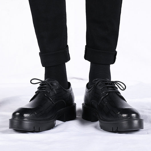 Zapatos Formales de Cuero con Aumento de Altura 10cm - Elegancia y Confianza