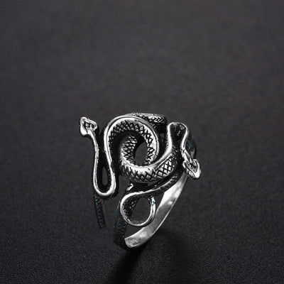 Anillo de Plata Tailandesa con Diseño de Serpiente Personalizado para Hombre - Image 8