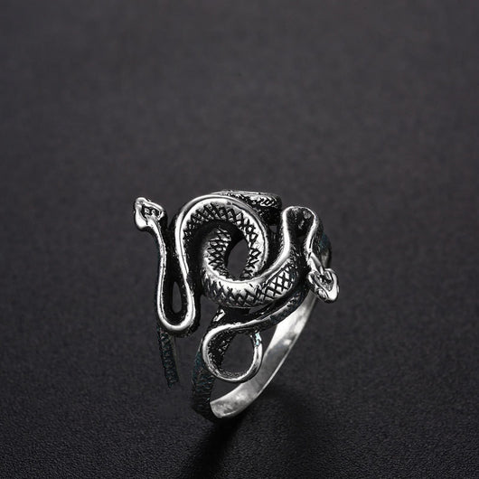 Anillo de Plata Tailandesa con Diseño de Serpiente Personalizado para Hombre - Image 8