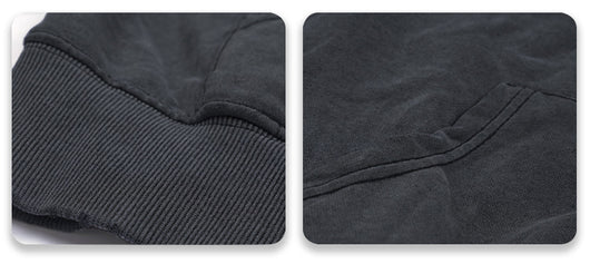 Sudadera Vintage Negra Oversize con Detalles Desgastados - Image 12