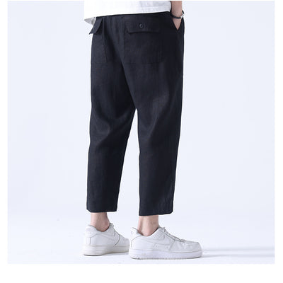 Pantalones Anchos Casuales Estilo Asiático para Hombre - Image 8