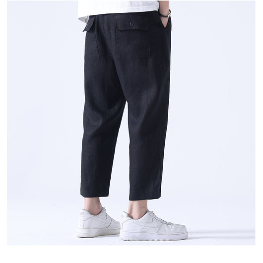 Pantalones Anchos Casuales Estilo Asiático para Hombre - Image 8
