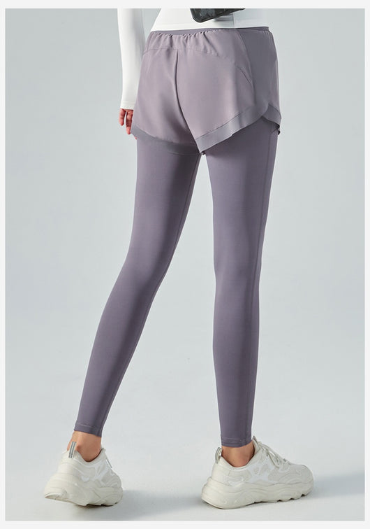 Leggins de Cintura Alta con Efecto Dos Piezas y Malla Antiexposición - Image 16