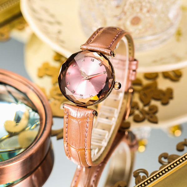 Reloj Elegante para Mujer con Dial Espejo y Correa Ajustable