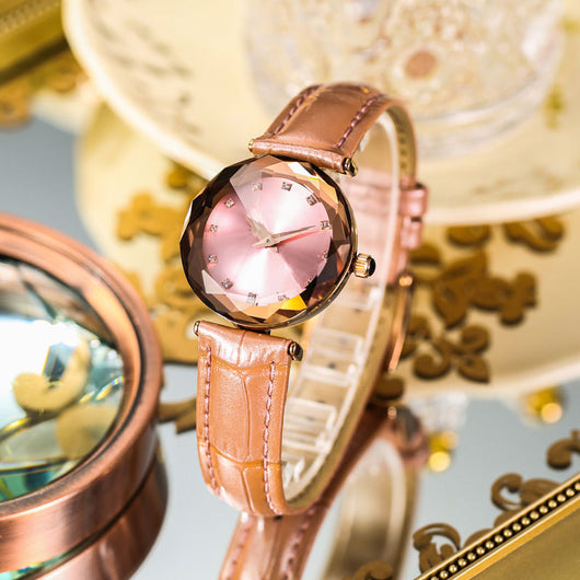 Reloj Elegante para Mujer con Dial Espejo y Correa Ajustable