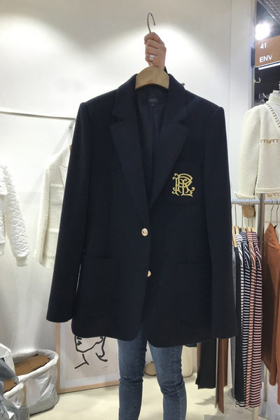 Blazer Negro Ejecutivo Estilo Coreano para Mujer - Image 5