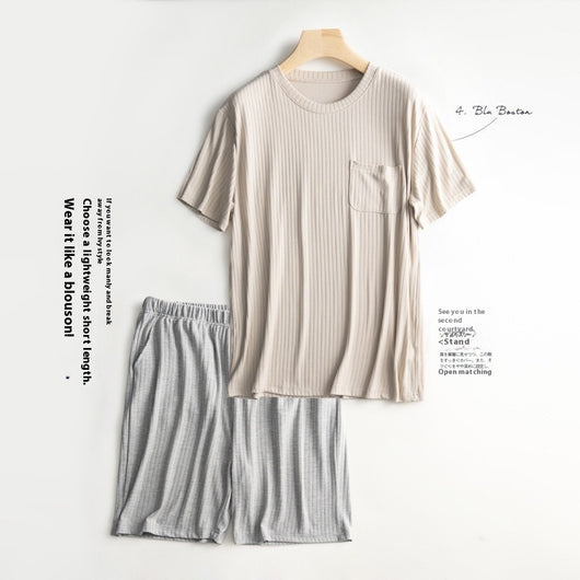 Conjunto de Pijama Ligero para Hombre - Camiseta y Shorts de Verano - Image 10