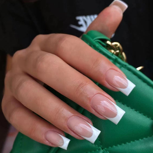 Uñas Postizas Francesas Estilo Chino - Diseño Acabado - Image 11
