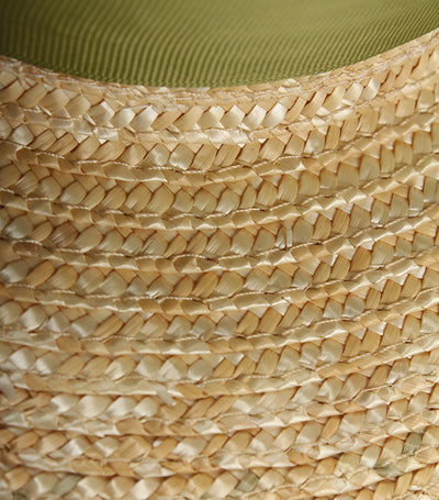 Sombrero de Paja para Mujer con Lazo Verde - Diseño Plano Elegante - Image 15