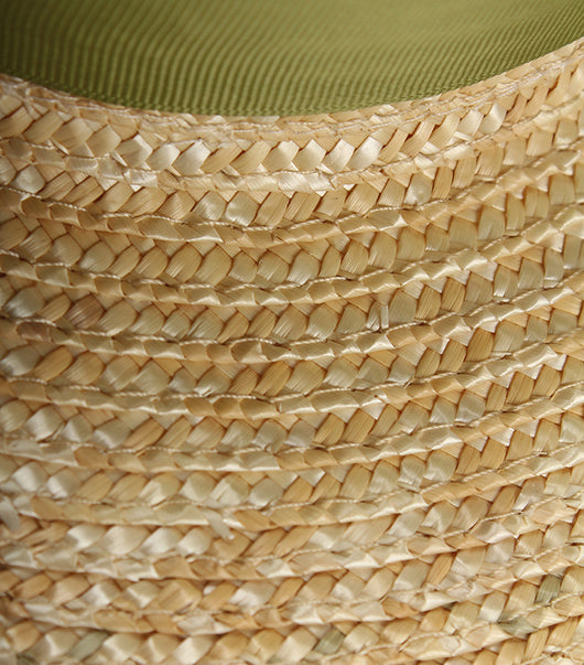 Sombrero de Paja para Mujer con Lazo Verde - Diseño Plano Elegante - Image 15