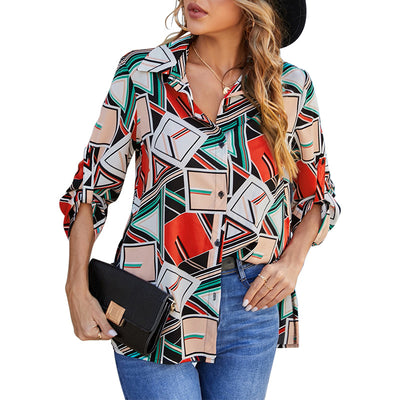 Blusa Elegante de Contraste de Colores para Mujer - Image 6