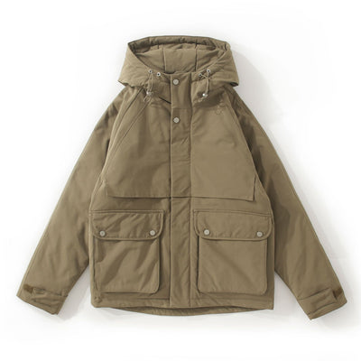 Chaqueta Acolchada de Plumón Blanco con Capucha para Hombre - Versátil y Cálida - Image 8