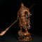 Estatua del Dios de la Riqueza Guan Yu - Talla en Boj Antiguo