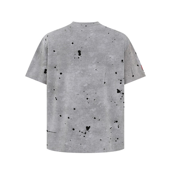 Camiseta Estilo Americano con Estampado Desgastado para Hombre