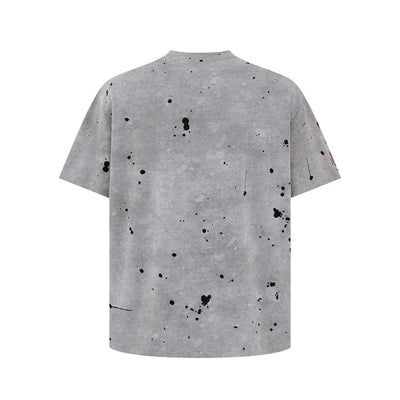 Camiseta Estilo Americano con Estampado Desgastado para Hombre - Image 2