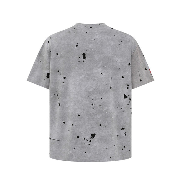 Camiseta Estilo Americano con Estampado Desgastado para Hombre