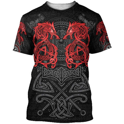 Camiseta Vikinga con Impresión 3D Digital Personalizable para Hombre - Image 4